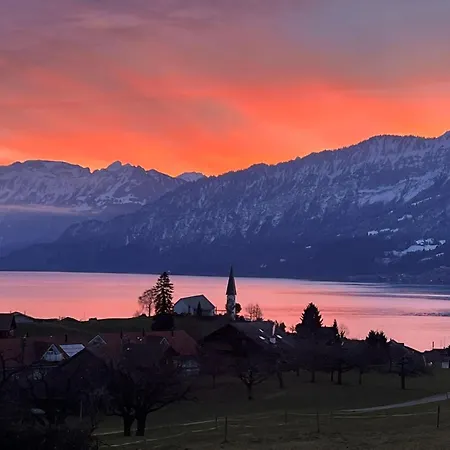 Gasthof Vintage View With Outdoor Pool Spiez